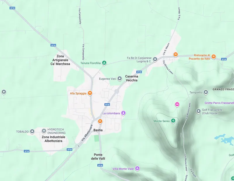 Mappa della zona di Rovolon